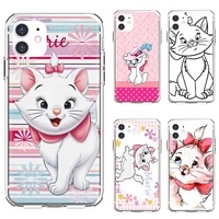 for iphone 10 11 12 13 mini pro 4s 5s se 5c 6 6s 7 8 x xr xs plus max 2020 covers pink marie aristocats cat