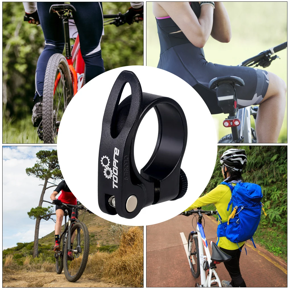 

Bike Seat Post Clamp Aluminum Alloy Bicycle Quick Release Seatpost Tube Clip Universal Saddle Fixing Clamp Ring Bicycle Part