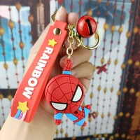 fashion spider man keychain marvel cartoon captain america doll keyring creative iron man bag ornament car key chain