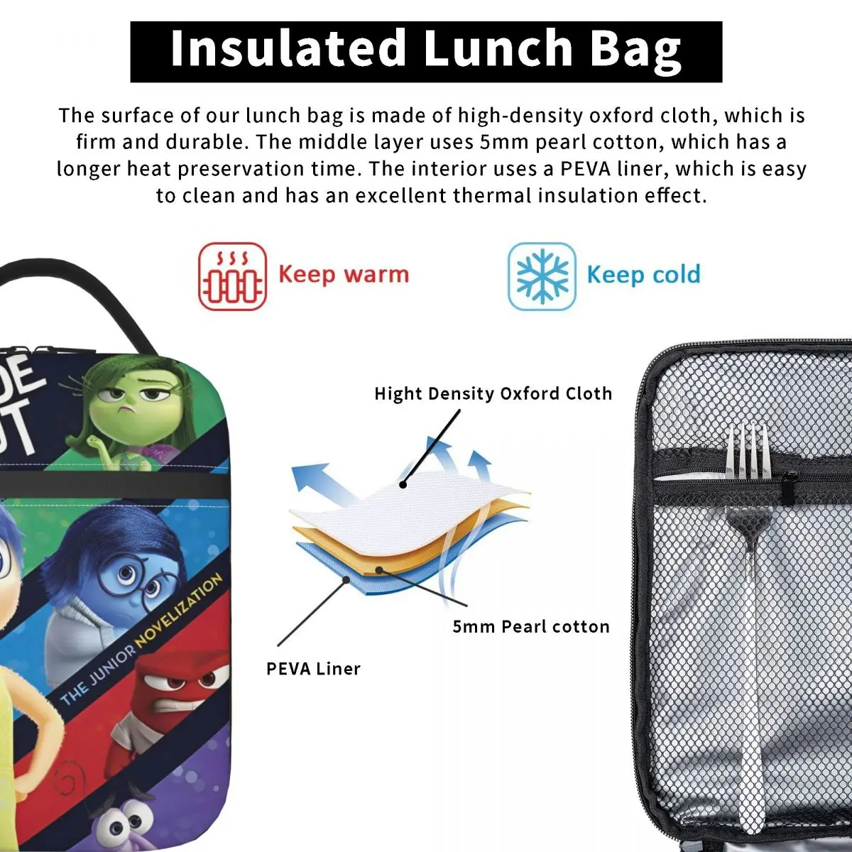 2 шт. детский Термоизолированный Ланч-бокс с мультяшным принтом