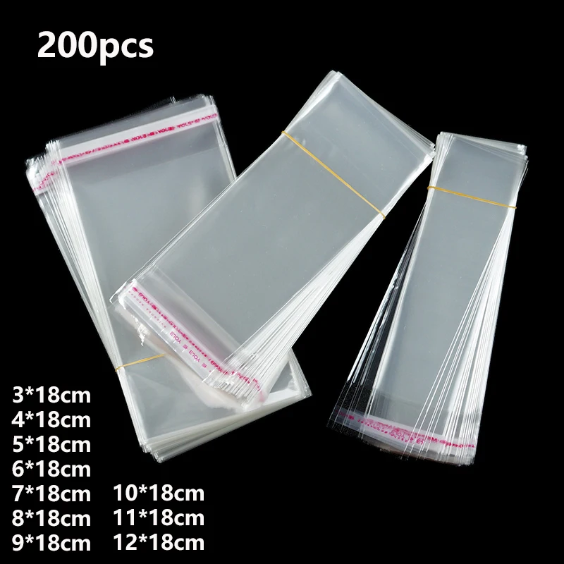 

Самоклеящиеся прозрачные пакеты DLHRB, 200 шт.