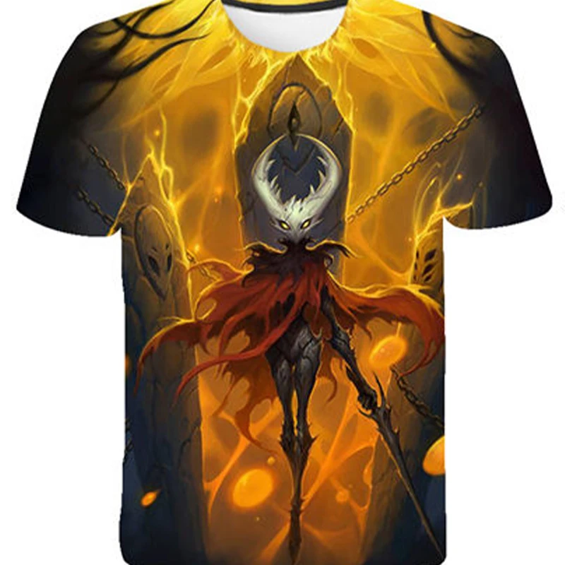 

Hollow Knight 3D Print T-Shirt Men's Fashion Crew Neck Fun Game Short Sleeve Plus Size T-Shirt Harajuku Popular Street Shirt Top