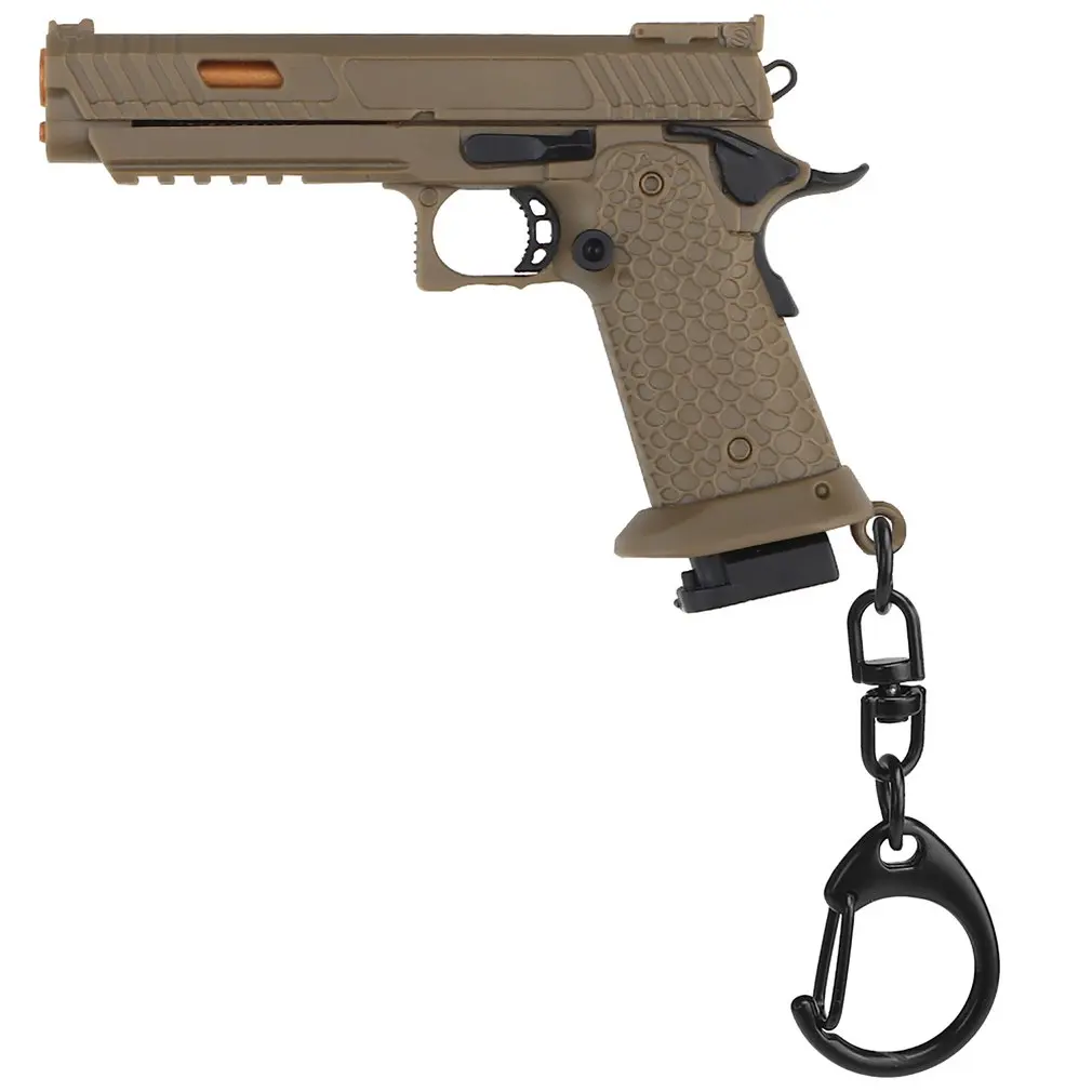 

TTA COMBA Tactical Keychain Plastic 1:4 Mini Pistol Gun Shape Weapon Keyring Gift Detachable With Flashlight Lever and Magazine
