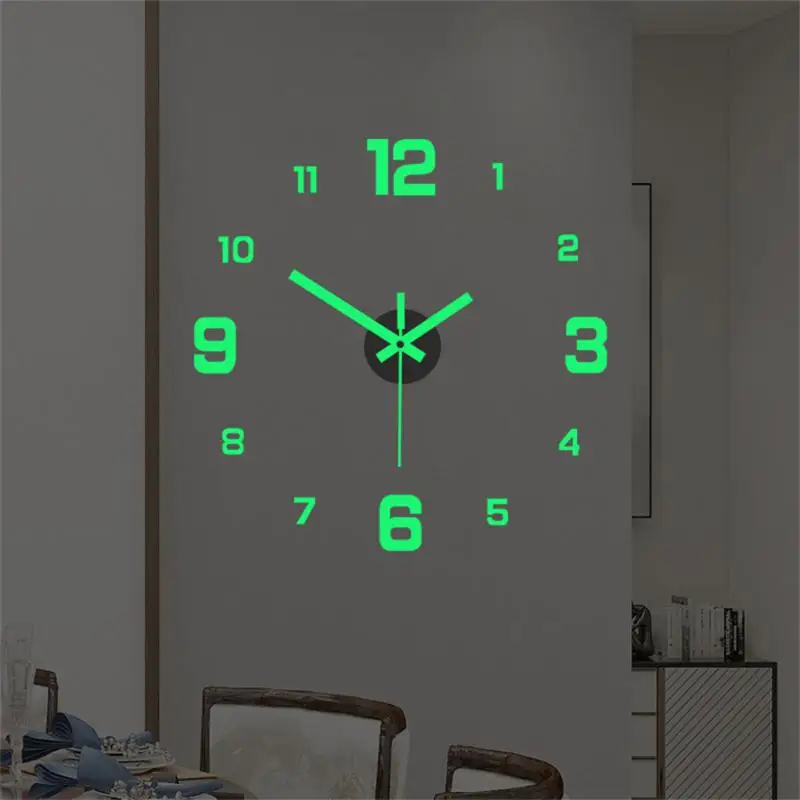 1 шт. современный декор для гостиной подходит настенных часов DIY светящиеся 3D