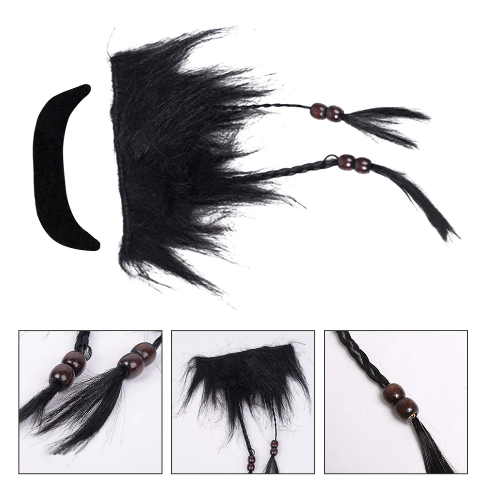 2 шт. искусственные усы пиратская борода косплей накладные бороды аксессуары для