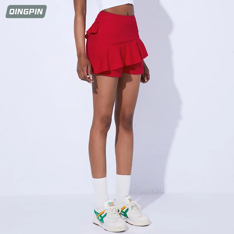Новинка 2022 теннисная юбка штаны спортивные шорты для бега и фитнеса с карманами