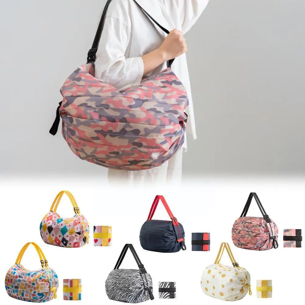 

Foldable Shopping Bag Waterproof Travel Portable Storage Organizer Bag Supermarket Shopping Grocery Bag Storage Bag Toy Bea J9C1