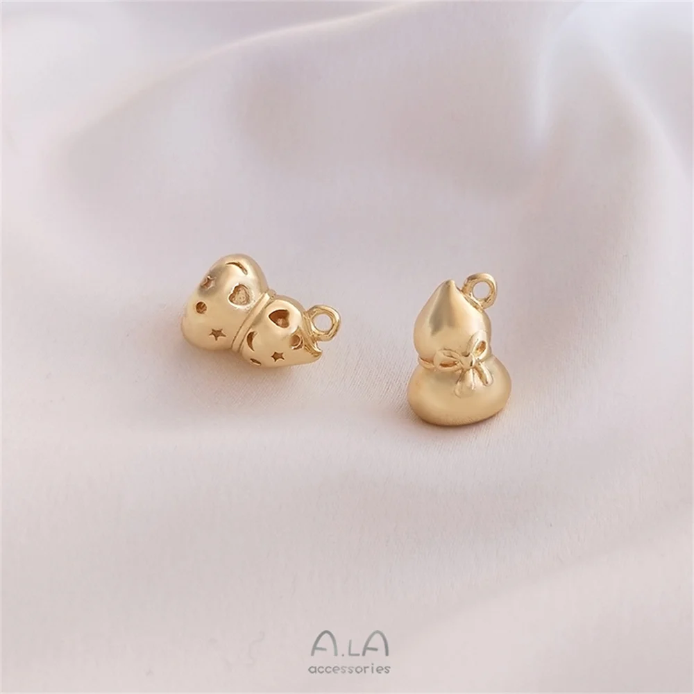 

14K gold hollow star and moon gourd pendant handmade diy bracelet necklace jewelry fortune pendant charm