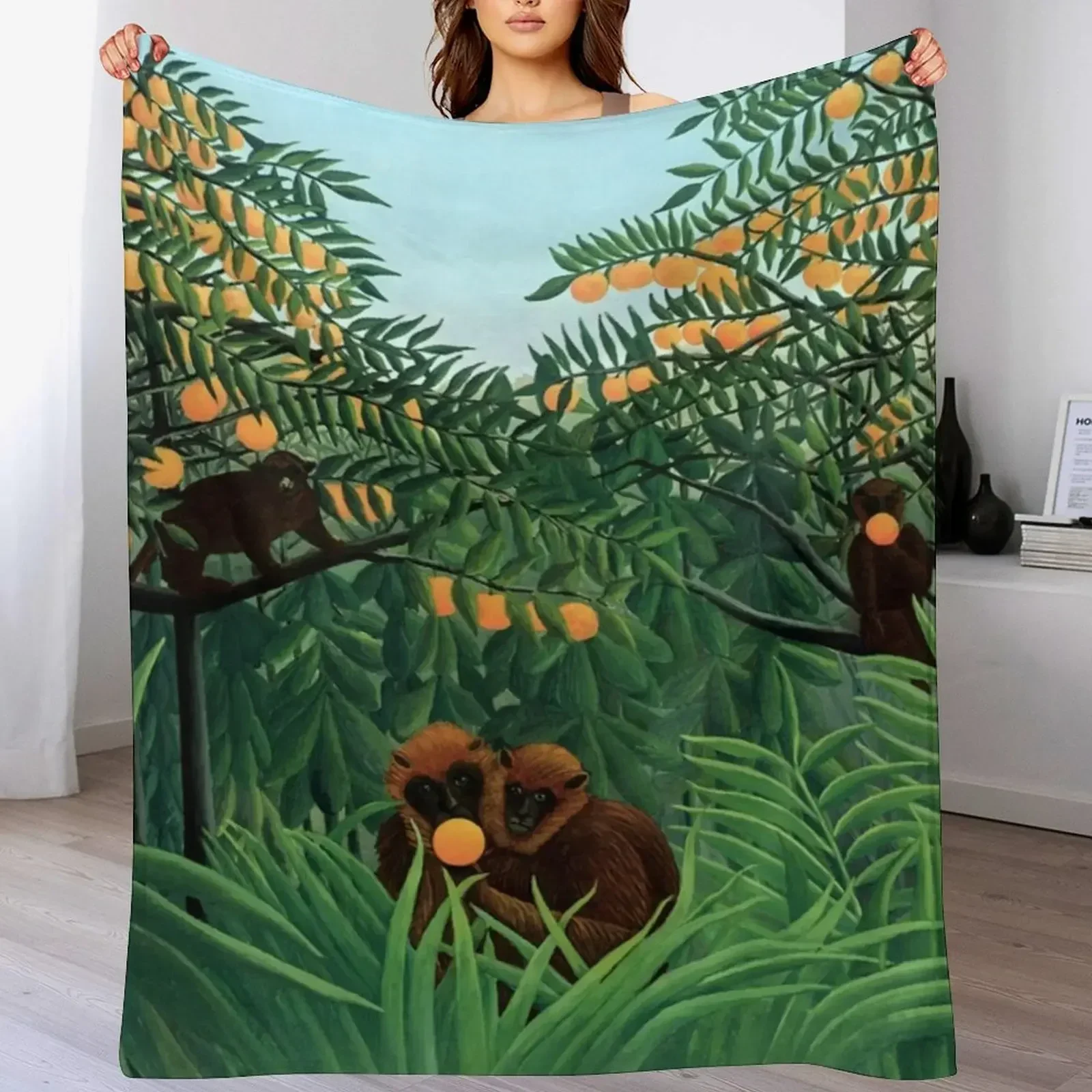 Анри Руссо - Одеяло с тропиками среда для дивана тонкие одеяла пикника очень