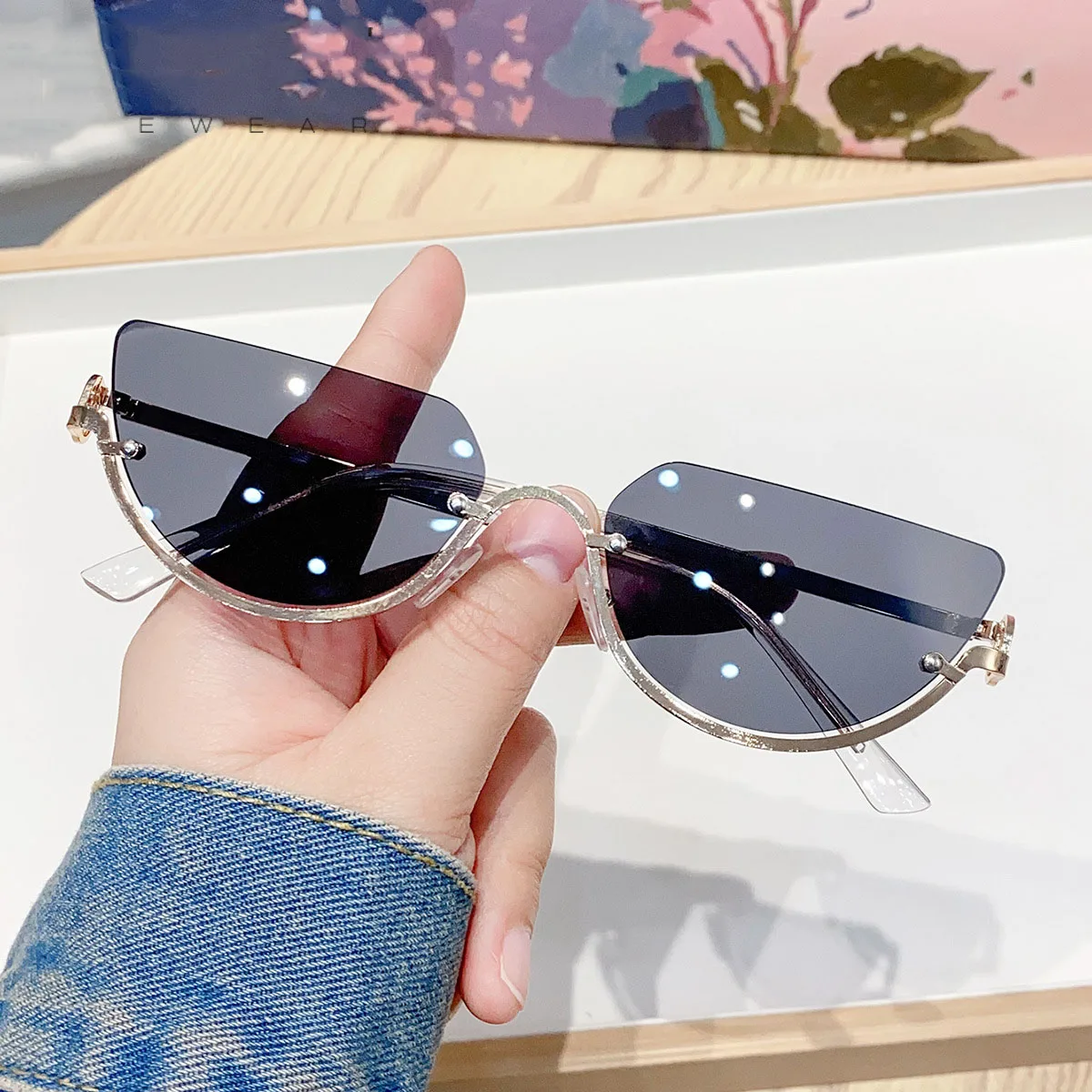 Роскошные брендовые дизайнерские треугольные солнцезащитные очки кошачий глаз