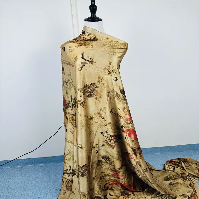 

Fashion Designer Chiffon Fabric Thin Printed 100% Polyester Clothes Clothing Shirt DIY Fabrics Cloth for Dress Per Meter