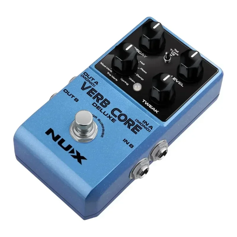 Фото Педаль NUX-Verb Core Deluxe, эффекты электрогитары, универсальная педаль реверберации, поддержка 8 типов, настоящий, буферный бипас №5