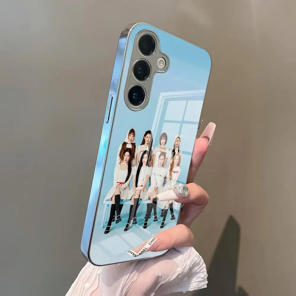 Чехол для телефона Affiche Idol Hearts2Hearts для Samsung S26 S25 S24 S23 S22 S21 FE Ultra Plus с серебристым гальваническим покрытием. (art.: 3920dd0f3aada) - 3920dd0f3aada