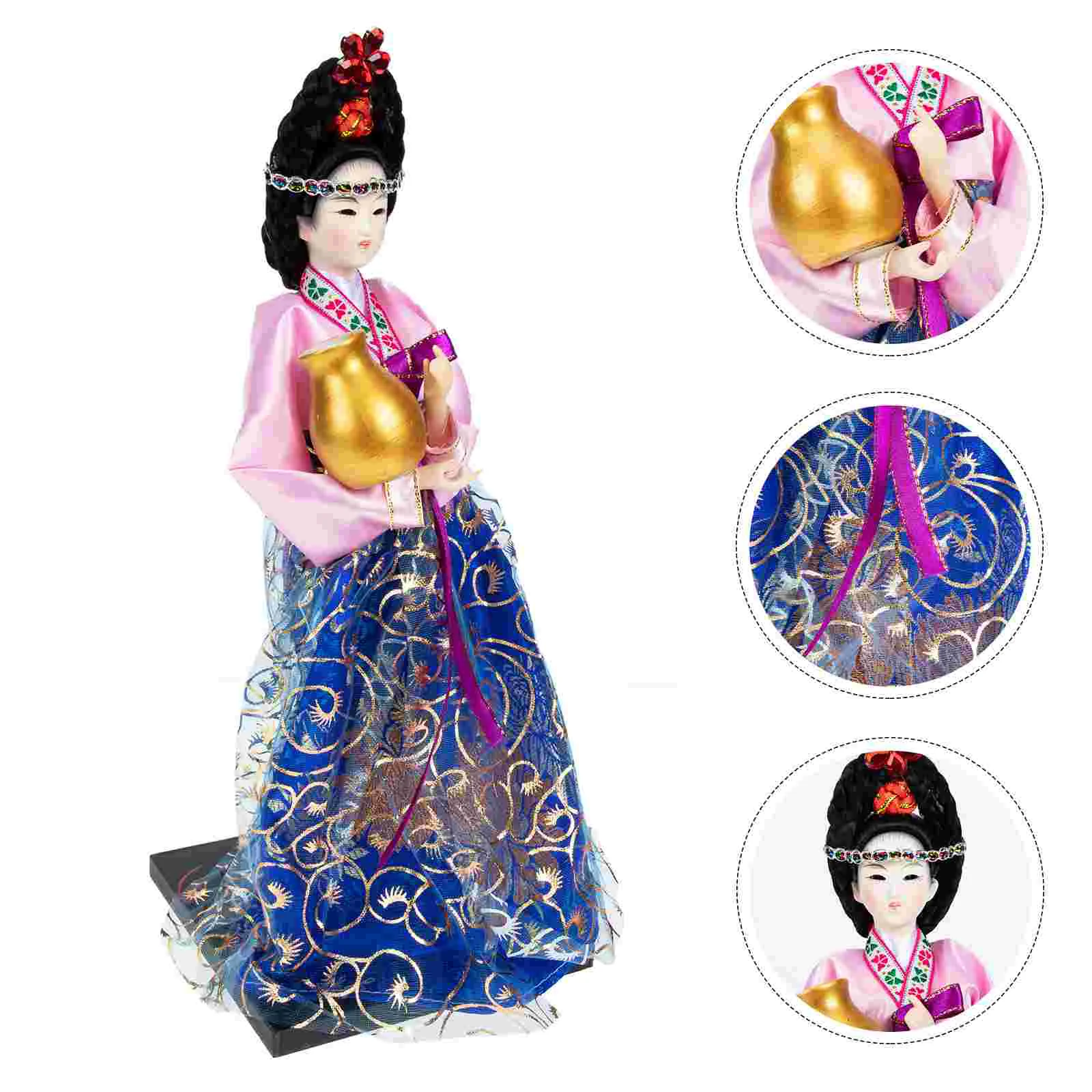 

Корейский стиль кукла орнамент корейская кукла Hanbok платье кукла модель настольное украшение