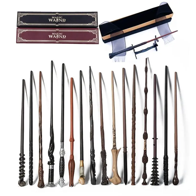 Metal Core Harry Potter Magic Wand Cosplay Hermione Granger Premium Gift Box Packaging Model Children's Toys Birthday Gift