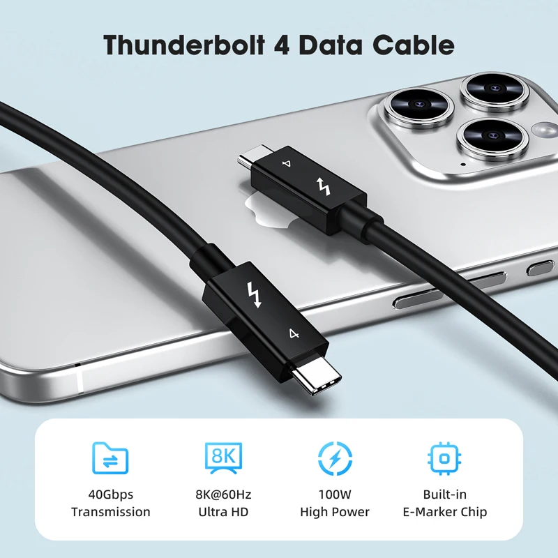 USB-кабель для быстрой зарядки 40 Гбит/с 8K @ 60 Гц