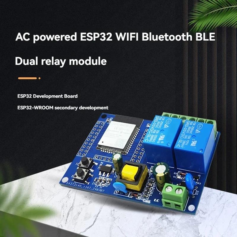 Релейный модуль ESP32 двухканальный релейный Wi-Fi Bluetooth дополнительная плата