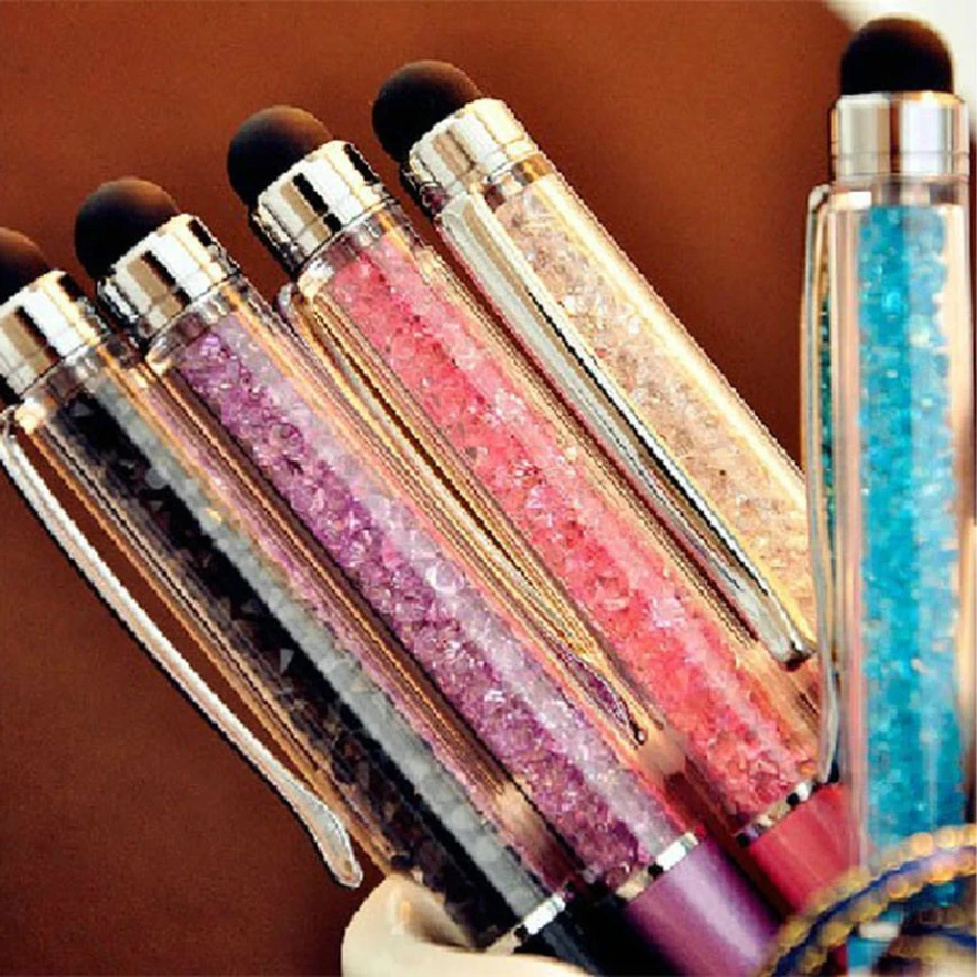 Wholesale Crystal Ballpoint Pen Fashion Creative Capacitive Stylus Touch Pens for Writing Stationery Office & School