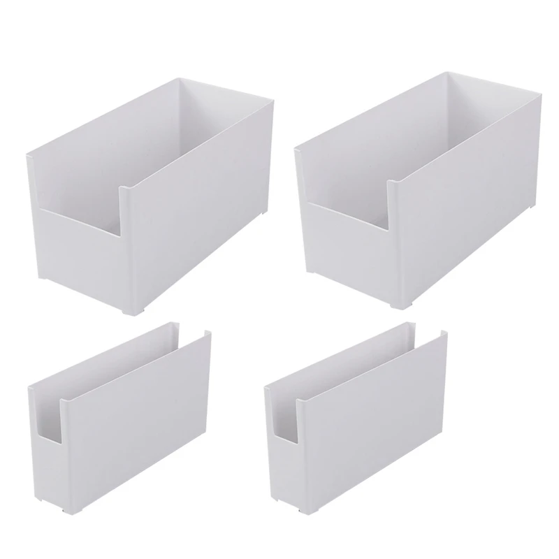 

4Pcs Plastic Desktop Storage Box Case Cosmetic Organizer Boxes Bathroom Kitchen Finishing Box Drawer Organizer