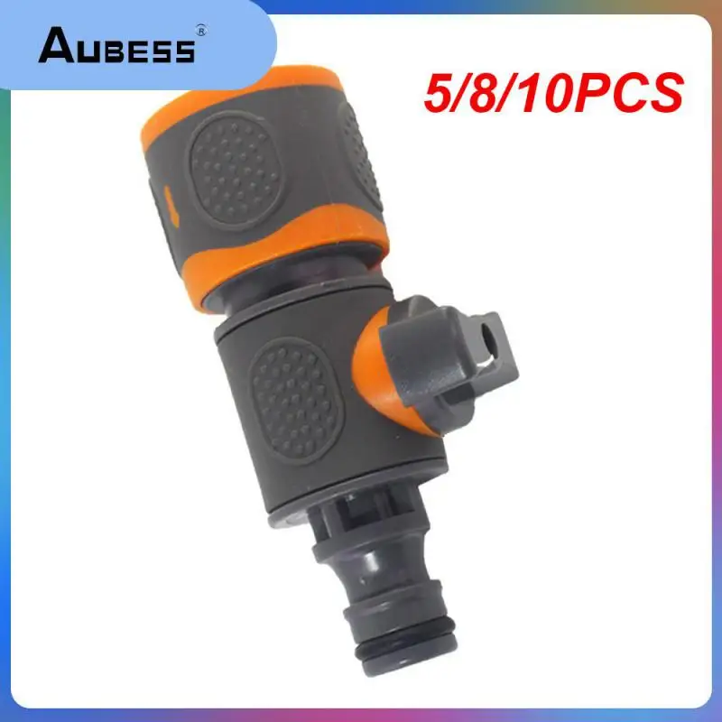 

5/8/10PCS Single Nipple Rubber-coated Connector Fittings Thickened Pipe Hose Water Gun Connector Quick-connect Through Plastic