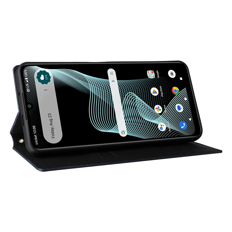 Для Cricket Outlast 5G 2024 стереоскопические линии откидной кошелек чехол из