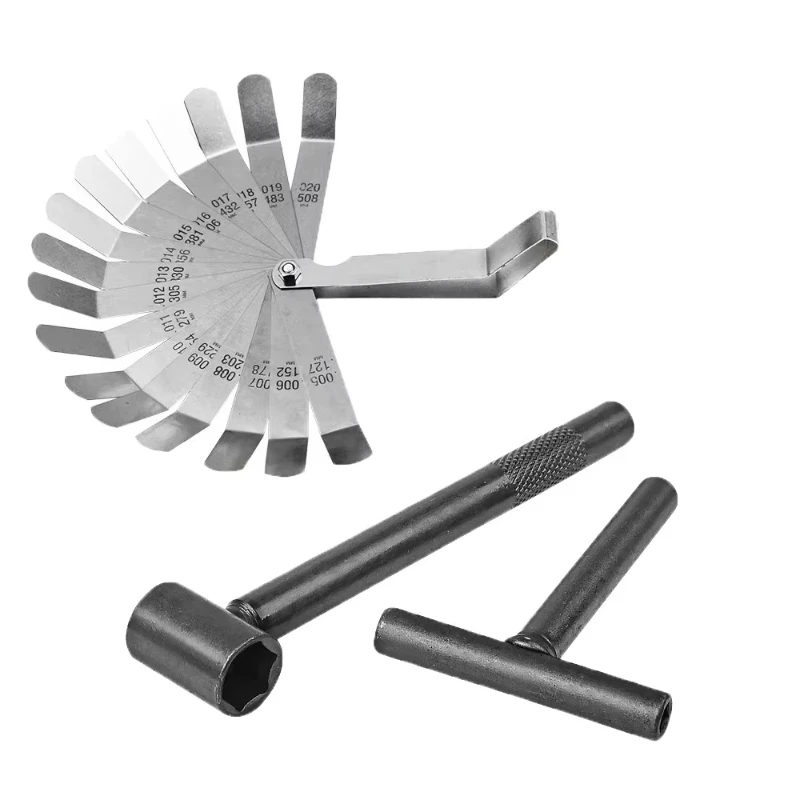 

Ремонт двигателя мотоцикла, винт клапана, регулировочный гаечный ключ, инструменты для регулировки зазора клапана + щуп 0,005–0,20 дюйма