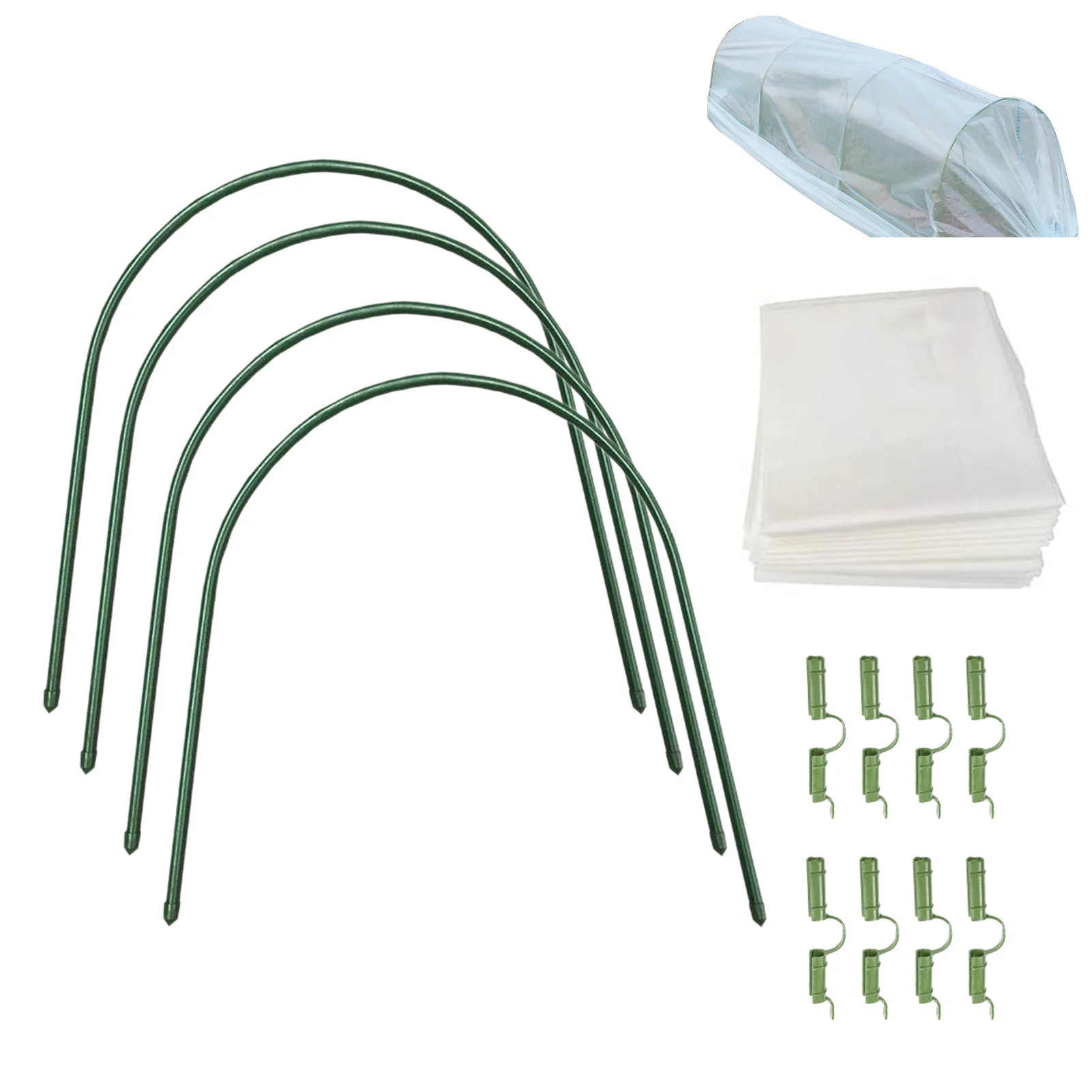 

Greenhouse Support Hoops Garden Grow Tunnel Seedling Poly Tunnels Garden DIY Hoops Grow Tunnel Mini Greenhouse With Water