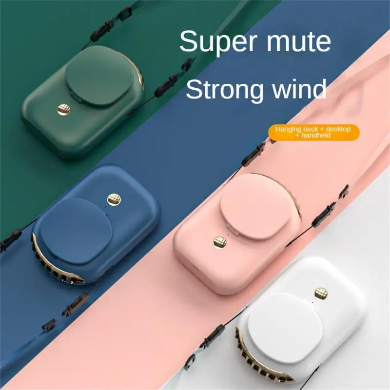 

Usb Charging Air Cooler Long Endurance Portable Small Fan Mute Noise Reduction Electric Desktop Fans Bladeless Hanging Neck Fan
