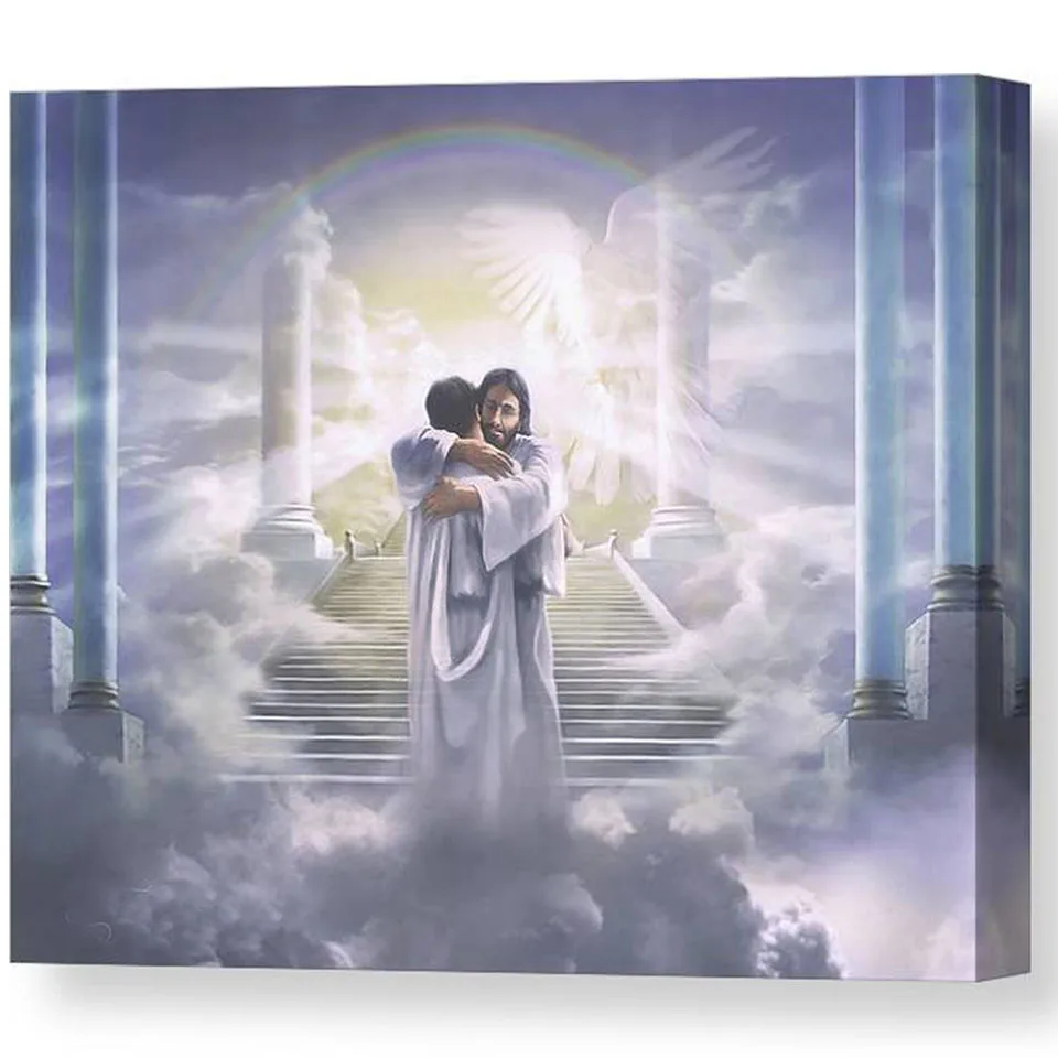 

Алмазная 5D картина «сделай сам», алмазная вышивка, Добро пожаловать домой, религия, Иисус, полный квадрат, круглые бриллиантовые наборы для ...