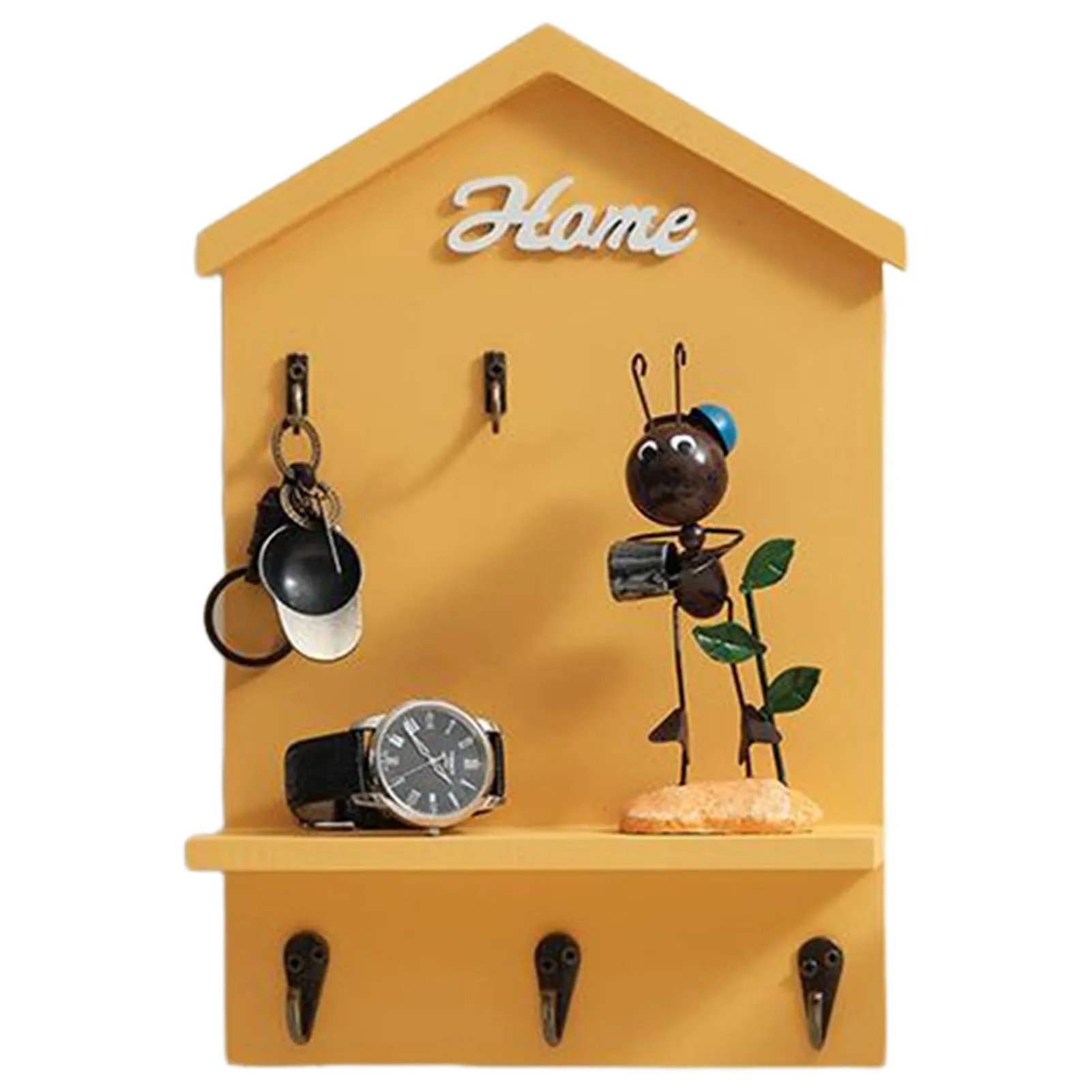 

Vintage House Shaped Wooden Wall Mounted Ideal For Schools Home Companies