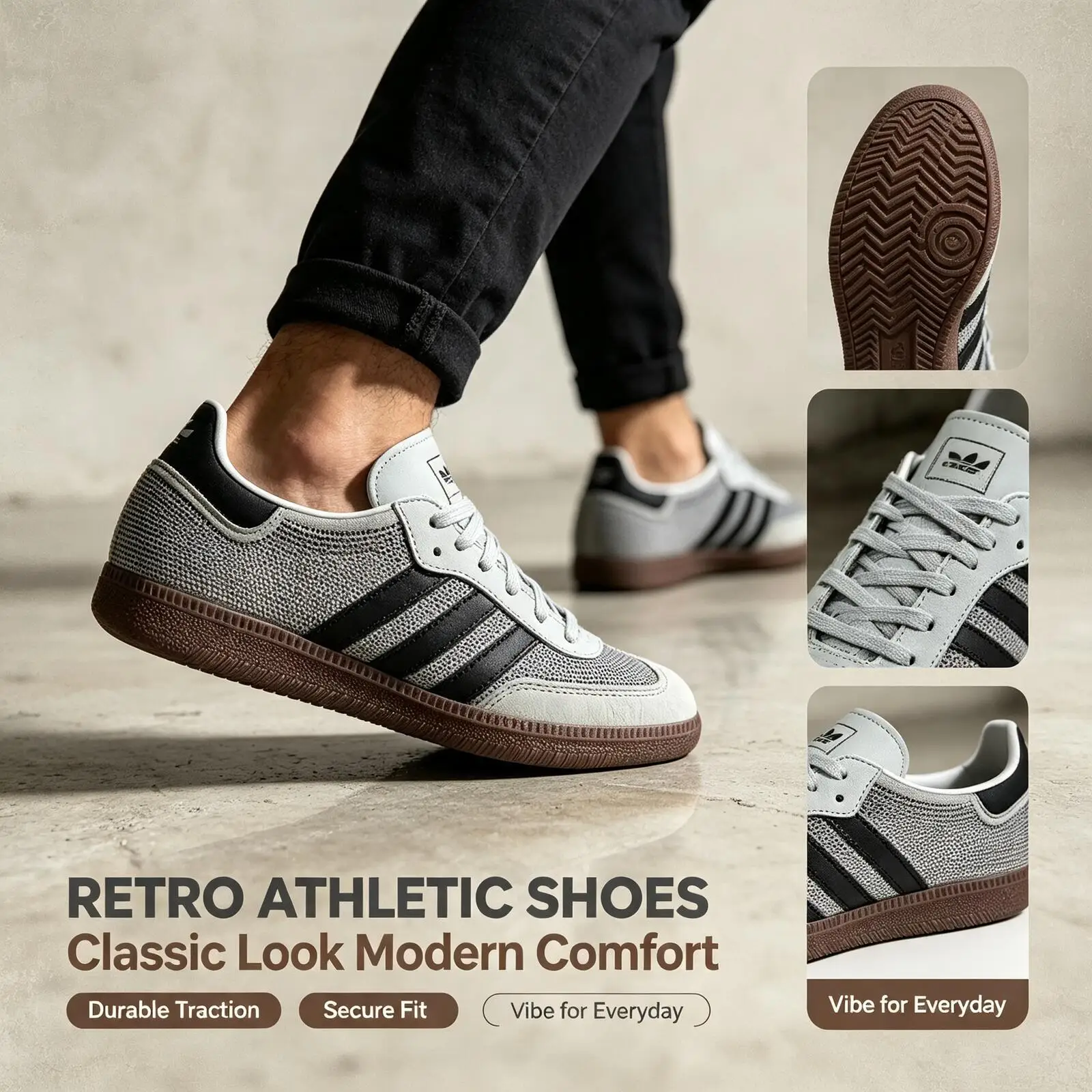 Фото Женские повседневные кроссовки Adidas Originals IH9055 2026 с технологией Cold Cement и резиновой подошвой, комфортные, белые №2