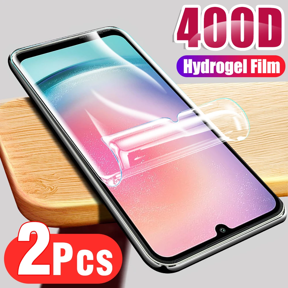 2pcs full coverage hydrogel film for samsung galaxy a24 4g protective film samsunga24 samsun a 24 24a 4g screen protectors 6.5in