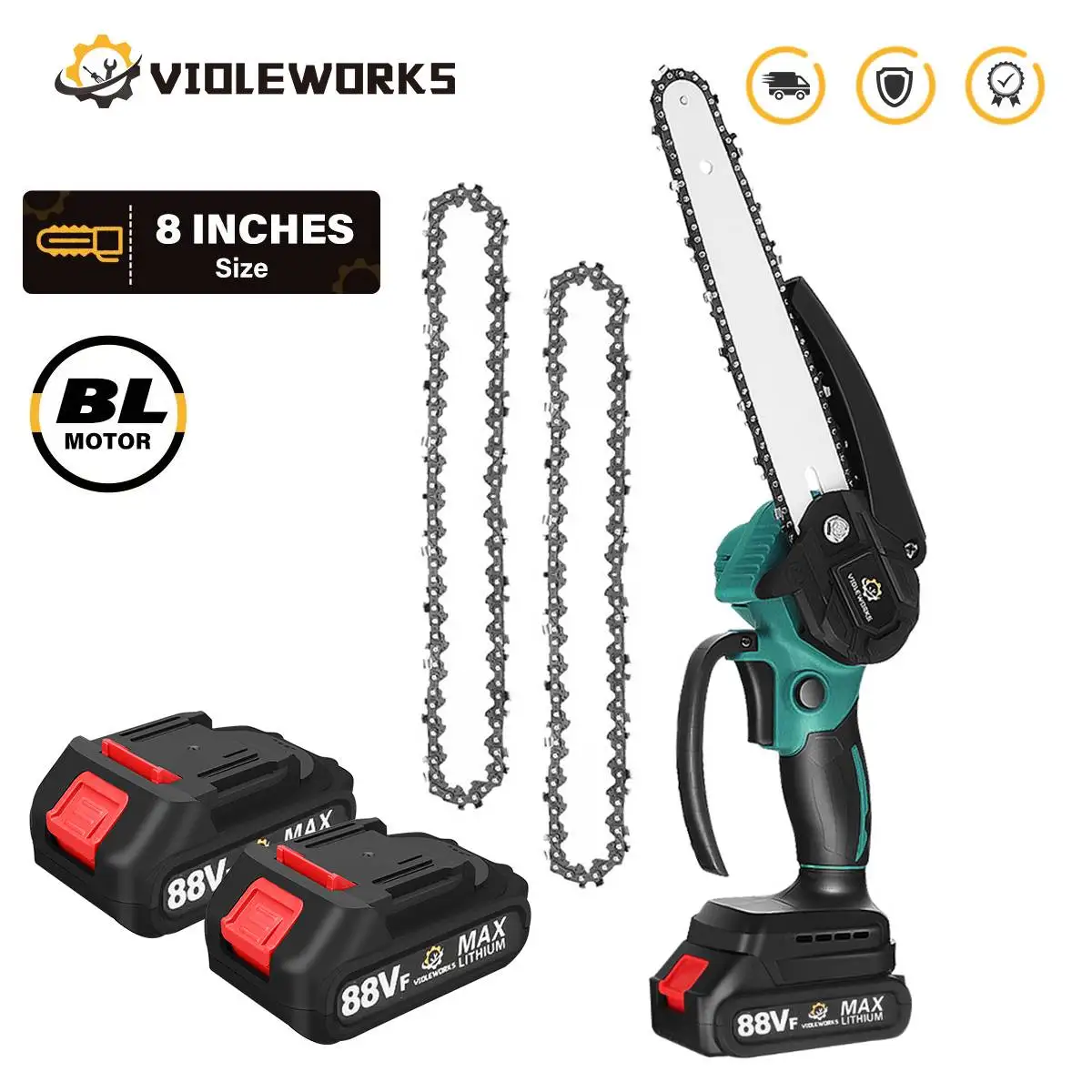 Беспроводная Электрическая цепная пила 8 дюймов с бесщеточным Мотором