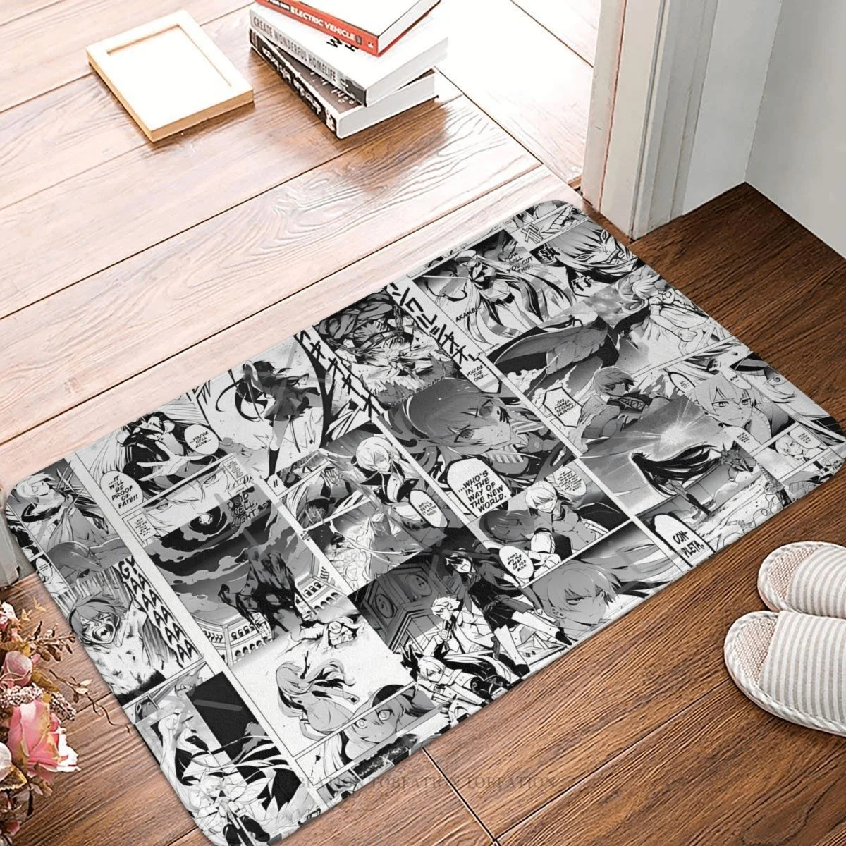 

Anime Akame Ga Kill Bathroom Non-Slip Carpet Anime Collage Bedroom Mat Entrance Door Doormat Home Decoration Rug
