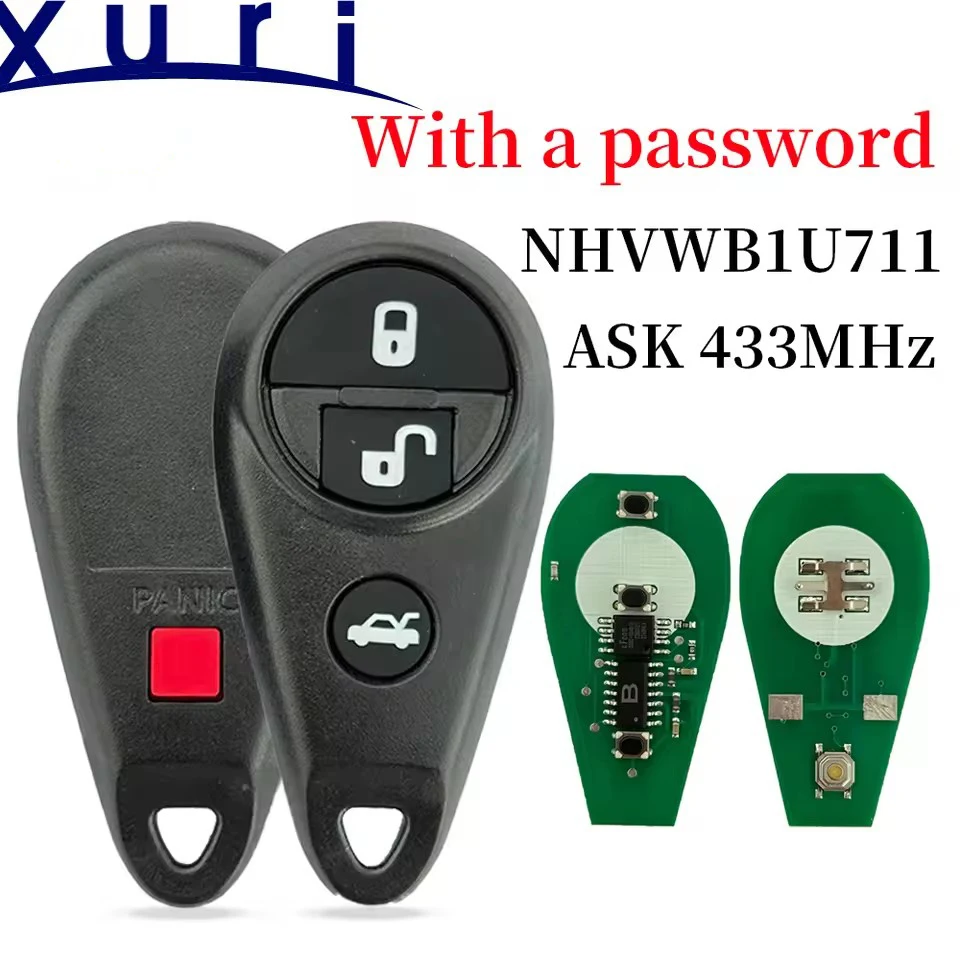 

Xuri NHVWB1U711 433ASK автомобильный ключ дистанционного управления со шнуром для Subaru Forester Impreza Legacy Impreza Tribeca WRX 1999-2009