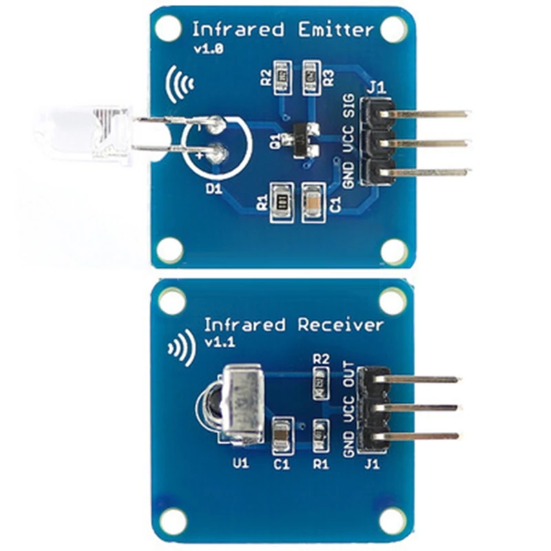 2Pcs Infrared Transmitting and Receiving Wireless Module Ne555 Modul Transceiver + Receiver Ir 38KHZ