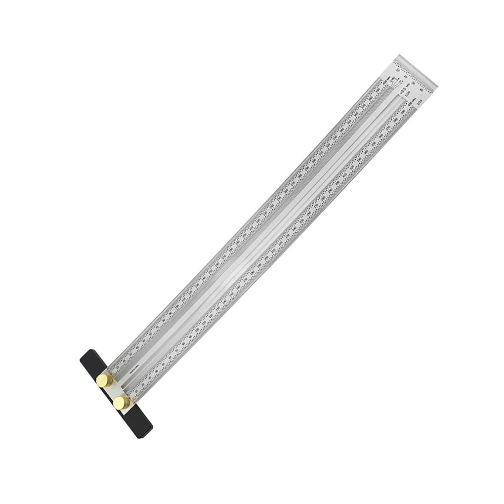 

T-shaped Ruler Steel Rustproof Long-lasting High Precision Scribing Gauge Slice Marker Accuracy Scale Smooth Surface 300mm