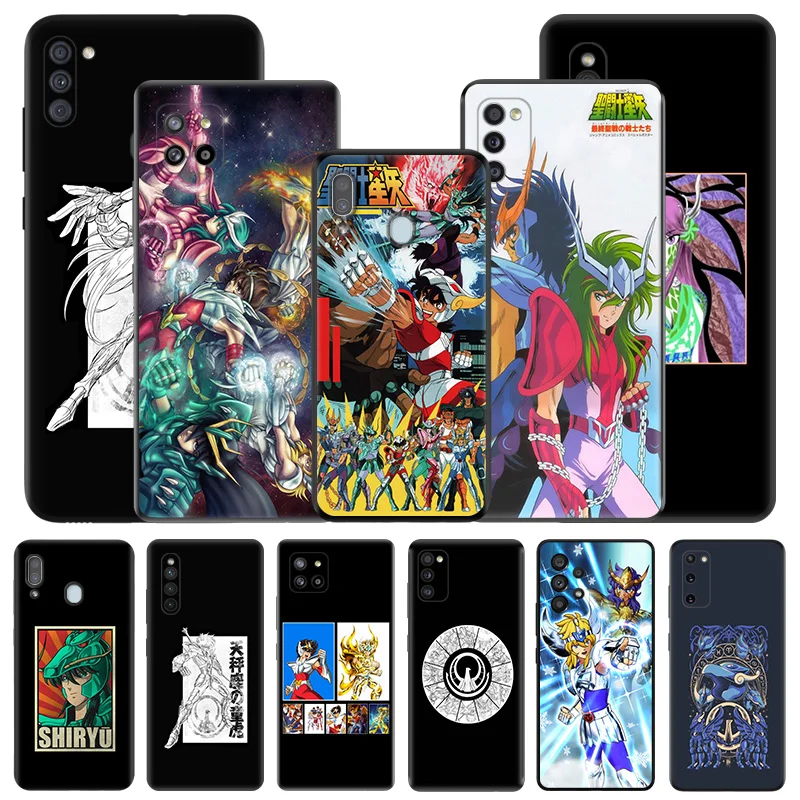 

Saint Seiya Cartoon Silicone Black Phone Cases for Samsung Galaxy A54 5G A04 A03 A34 A01 A02 A50 A70 A40 A30 A20 S A10 E Cover