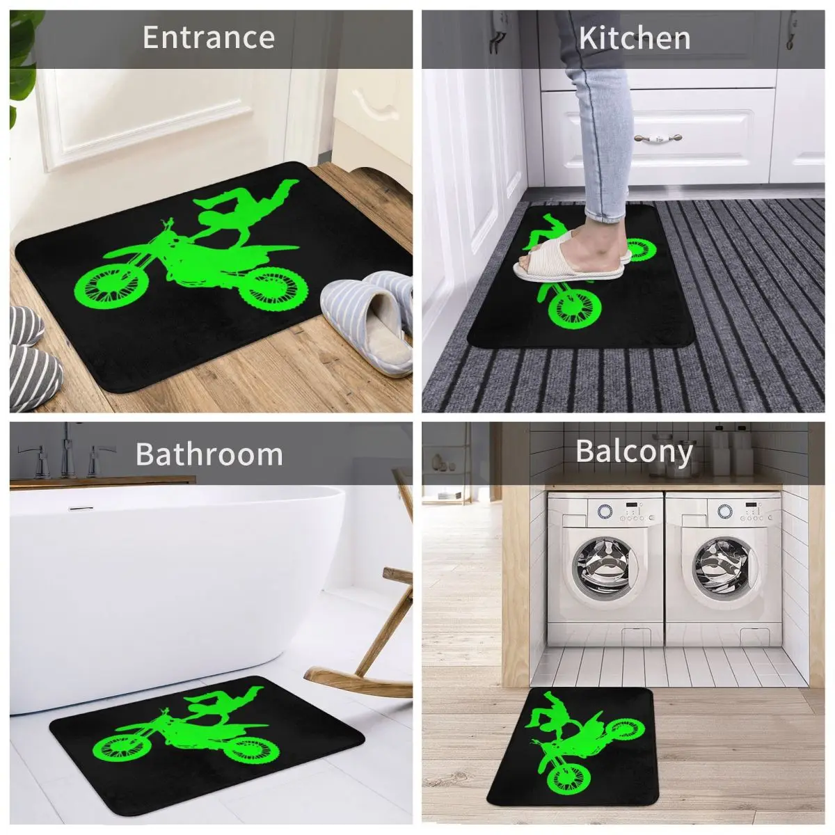 

Dirt Bike Lover Bath Door Mat Nordic 3D Art Kawaiii Rug Carpet Decor Entrance Living Room Home Kitchen Bathroom Removal Balcony