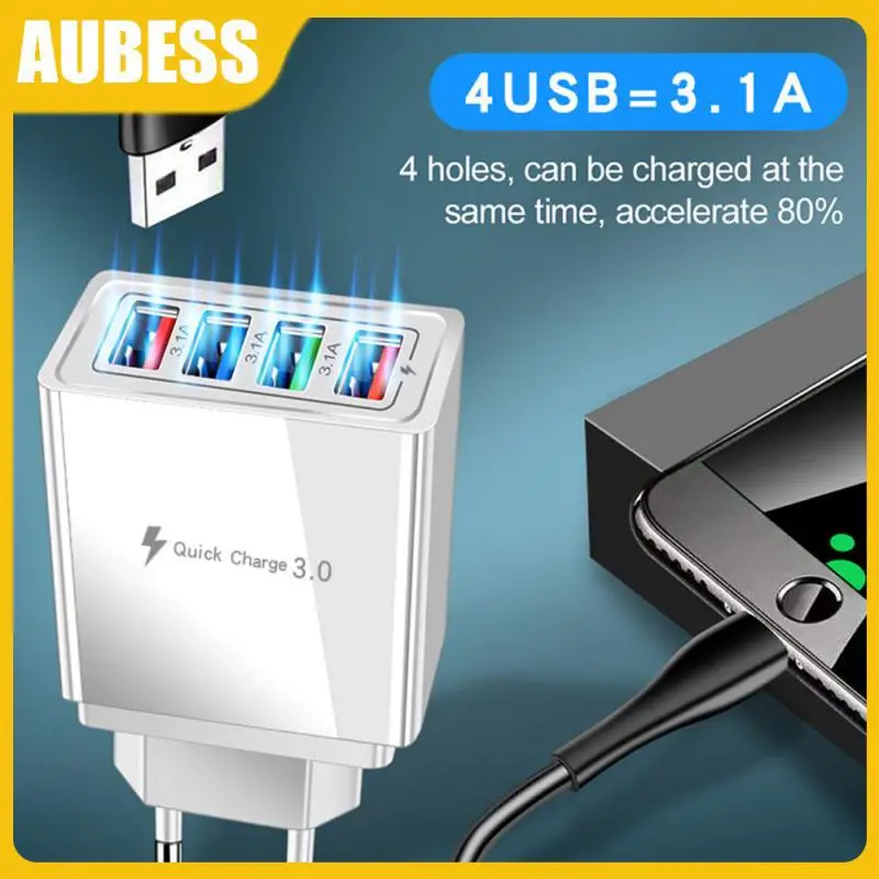 

Wall Mobile Charger Fast Charging Universal Usb Charger Portable 4usb For Xiaomi Tablet 5v2a Mobile Phone Charger Multi-port