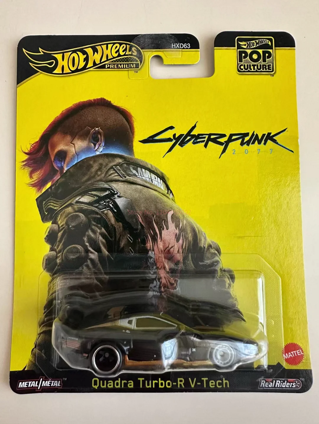 Фото Коллекционная модель автомобиля Hot Wheels Premium 2025 Cyberpunk Quadra Turbo-R V-Tech HXD63 в стиле киберпанк, масштаб 1:64, литая под давлением №3