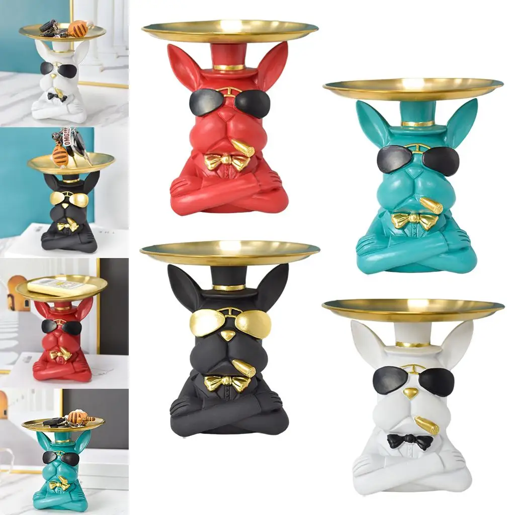 Модная крутая полимерная статуя стол товары разные контейнеры собака животное