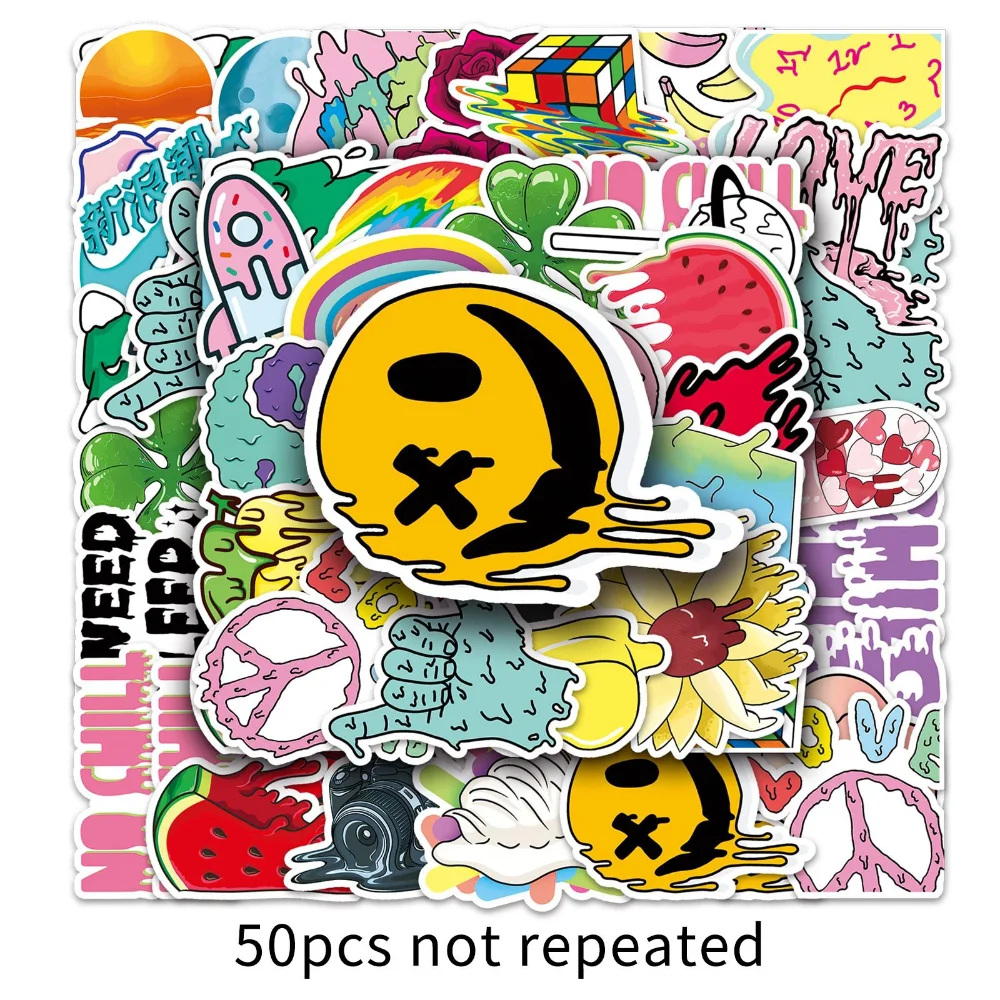 

Наклейки с расплавленными узорами, 10/50 шт.