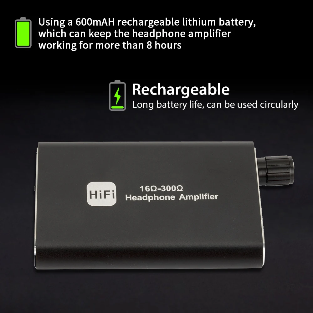 Портативный мини-усилитель для наушников Hi-Fi 3 5 мм стереозвук с переключателем