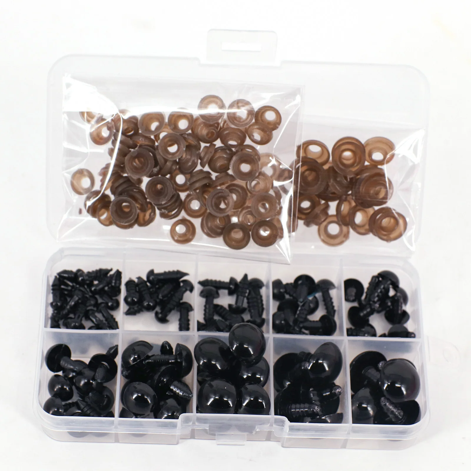 100 шт. 5-16 мм Глазные яблоки для кукол аксессуары черные пластиковые плюшевые