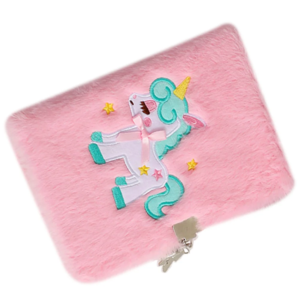 

Плюшевый блокнот с блокировкой подарок для девушки прекрасный дневник студенты канцелярские принадлежности Единорог Обложка для молока