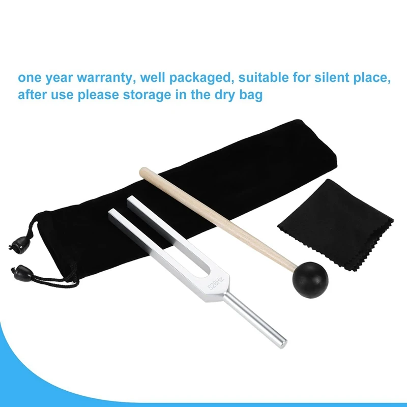 Вилка для настройки 528 Гц Серебряная вилка Solfeggio лечения музыкального