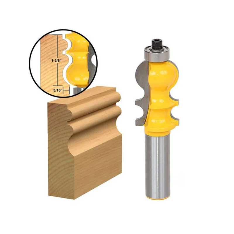 

1PC 1/2" 12.7MM Shank Milling Cutter Wood Carving Casing & Base Molding Router Bit Line knife Woodworking Cutter Tenon Tools