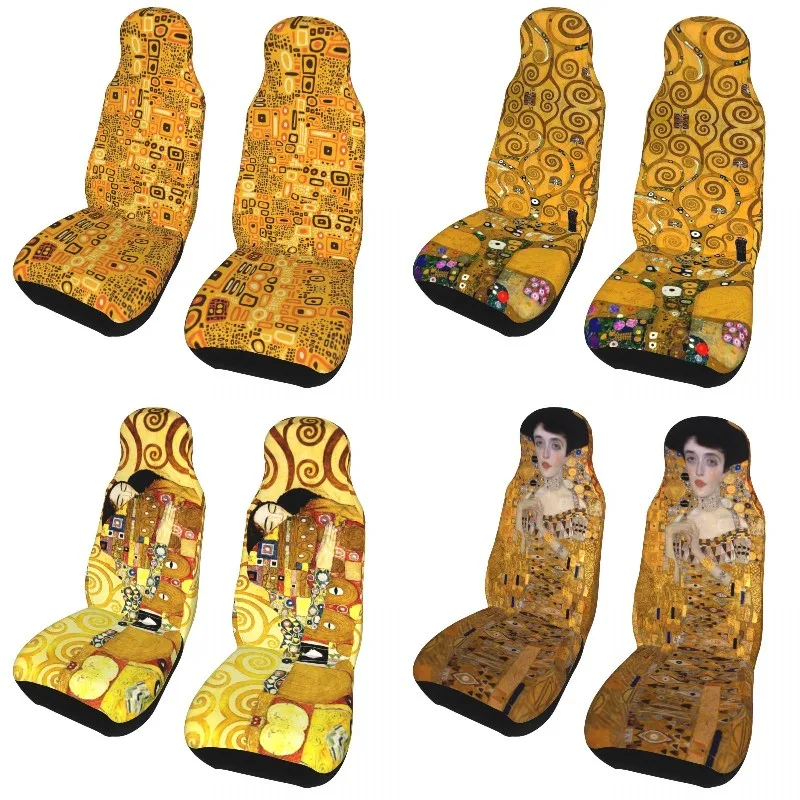 

Gustav Klimt Klimt Painting Art Universal Auto Car Seat Covers Universal Fit for SUV Van Bucket Seat Protector Cover 2PC