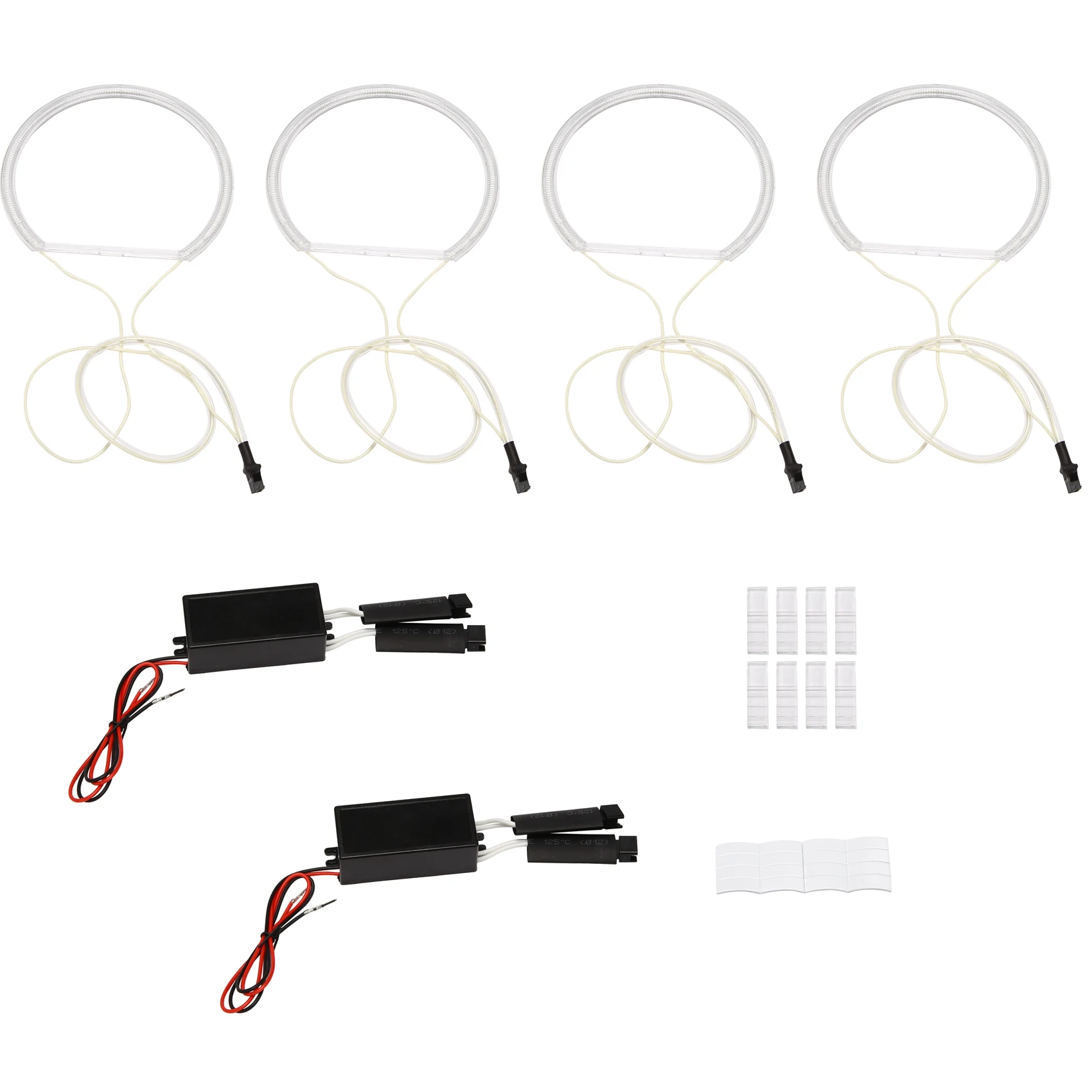 

4Pcs White Headlight CCFL LED Angel Eyes Kit Halo Ring DRL Turn Signal Light CCFL Headlight Lamp For-BMW E36 E46 E39 E38